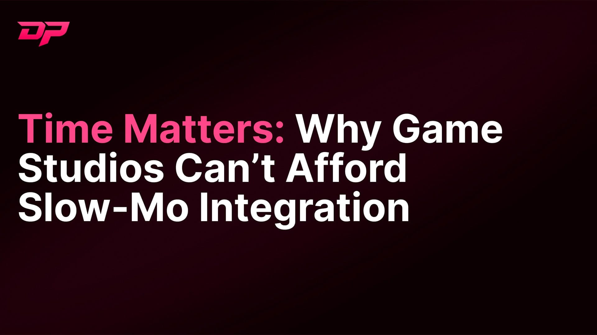 Game Studios' Need for Speed in Integration