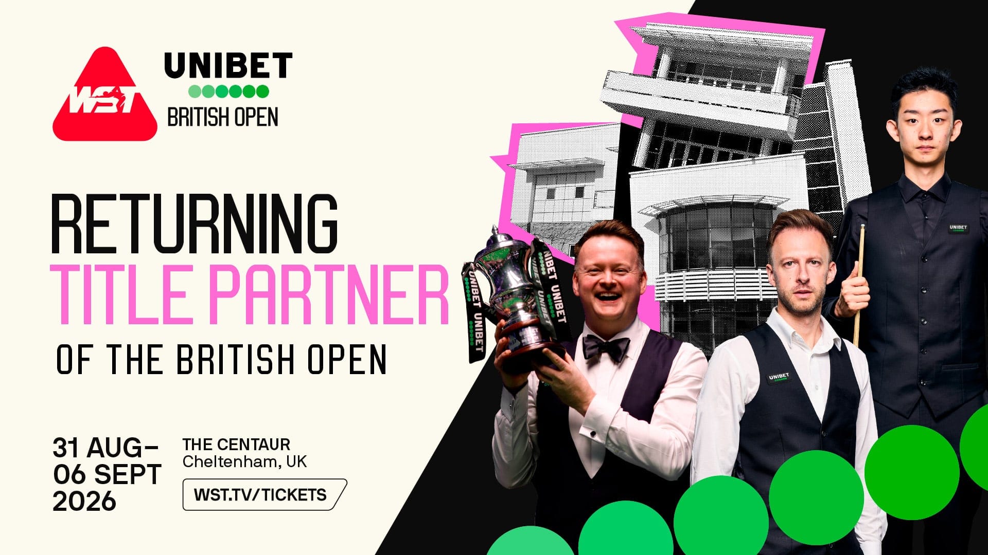 Unibet Renews Title Sponsorship of British Open Snooker Event