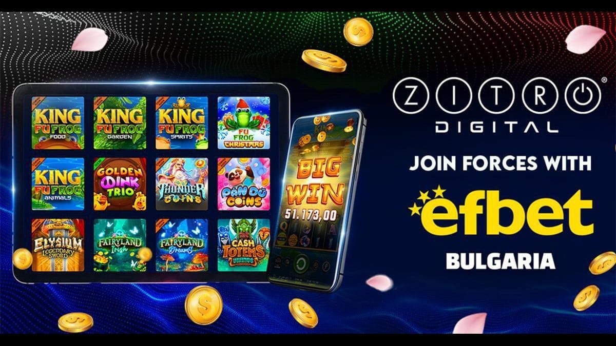 Zitro Digital partners with efbet.com for slot portfolio in Bulgaria