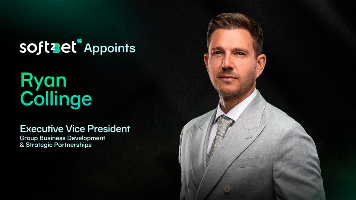 Soft2Bet Appoints Ryan Collinge as Executive Vice President